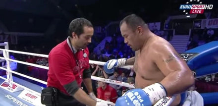 Dr. Amarfei ringside at a professional combat sports event
